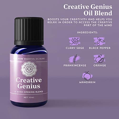 Woolzies Work Buddy Essential Oil Blends Set of 3 for Diffuser, Massage or Topical Use | Incl 9-5 Energy, Creative Genius & After Hours | 10 ML