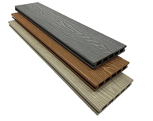 Tuda Grass Direct WPC Ash Composite Decking Sold Per SQM - 3.6m Board Length - 40 Square Metres - All Fixings & Edgings Included.