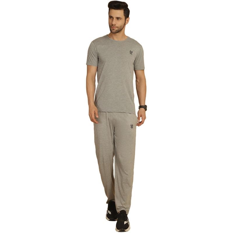Mack JonneyVIMAL JONNEY Anthracite Cotton Solid CO-ORD Set Tracksuit for Men-ANT_T_D10._02-P