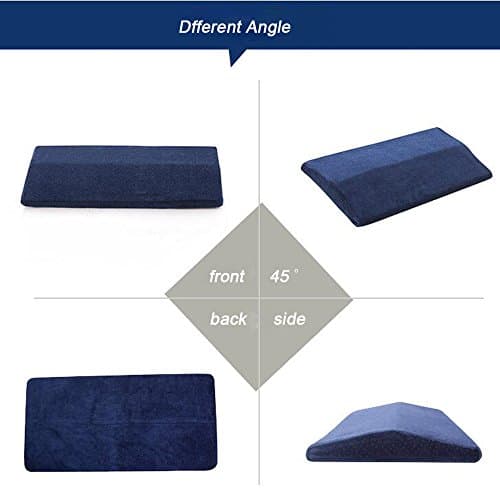 Long Sleeping Pillow for Lower Back Pain,Memory Foam Leg Cushion Lumbar Support Wedge Pillow for Sleeping Side or Back,Orthopedic Waist Pillow for Sciatica CompuClever Blue