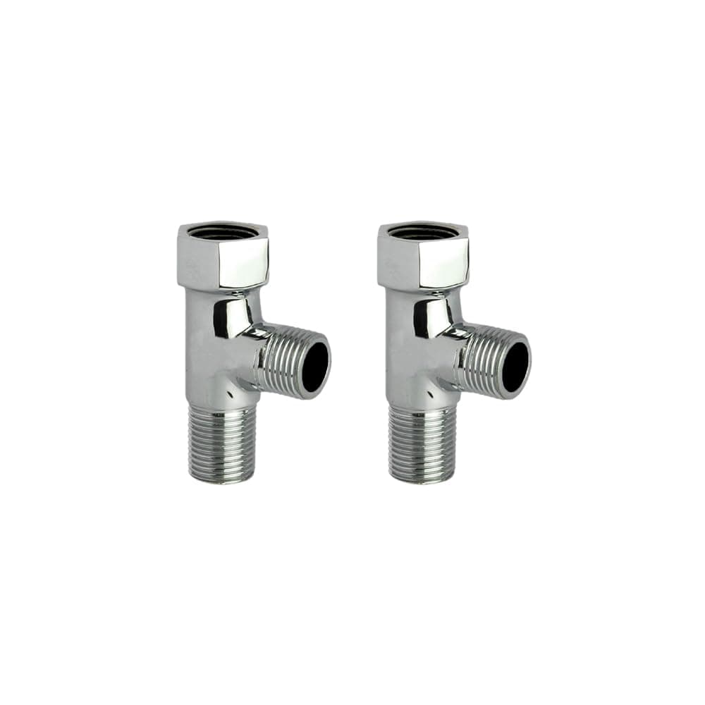 - Viking Brass Tee Connector | 15mm (1/2") Inner & Outer Thread | Polished CP Finish | Multi-Functional 3-Way Pipe Fitting for Water Supply (Pack of 2)