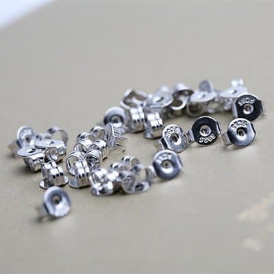 100pcs 925 Sterling Silver Butterfly Earring Backs Stopper Scrolls Ear Post Nut Findings Replacement