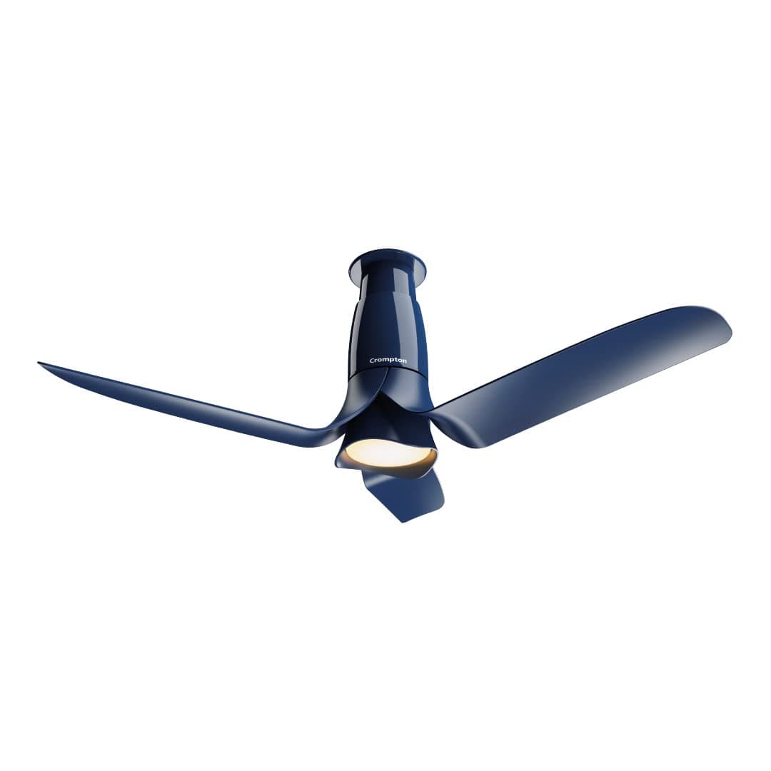 SilentPro Blossom 1200 mm Smart iOT Enabled Ceiling Fan | ActivBLDC Technology | Design Award - reddot Winner 2022 | 2X Silent | Remote control | 5 Years Warranty, (Denim Blue)