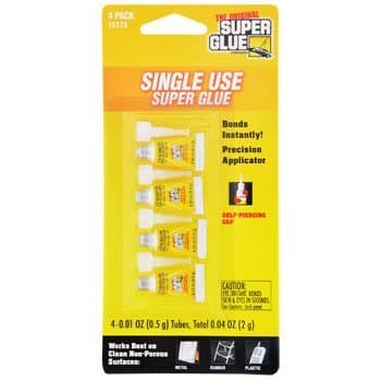 Super Glue 15173-5 Single-use Minis,4 Pack