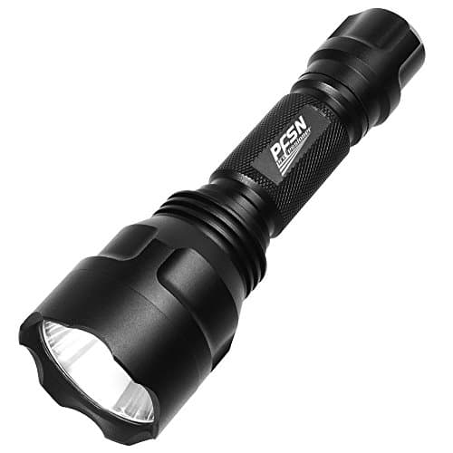 Powerful LED Tactical Flashlight Rechargeable PFSN High Lumen Mini Flash Light Waterproof Handheld Mini Torch with 18650 Battery and Charger Best for Outdoor Camping Hunting Hiking Security Emergency