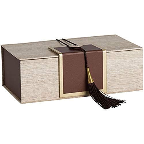 Hammont Gift Box with Tassel Elegant (4 Pack) – Foldable Decorations Boxes and Candy Treat Box with Tassels Perfect for Wedding Gifts, Graduation Decoration and Party Favors 7"x4"x 2.5