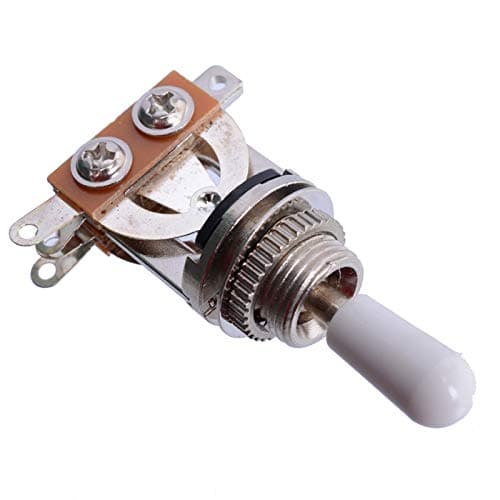 Cestval Electric Guitar Switch Guitar 3-way Toggle Switch Pickup Switch Lp Electric Guitar Parts White Tip Knob (1PCS)