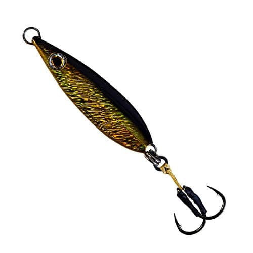 Flat Fall Iron Slow Vertical Fast Ocean Jigs w/ MUSTAD Hooks & OWNER Rings | Military Grade Kevlar Assist Cord | 7 Colors & 5 Weights | Scientific Color Contrast | Hydro-Dynamic Re-Engineered Design