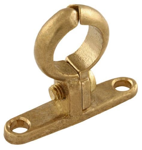 Cast Brass Screw on Brackets 22mm - Pipe Clip