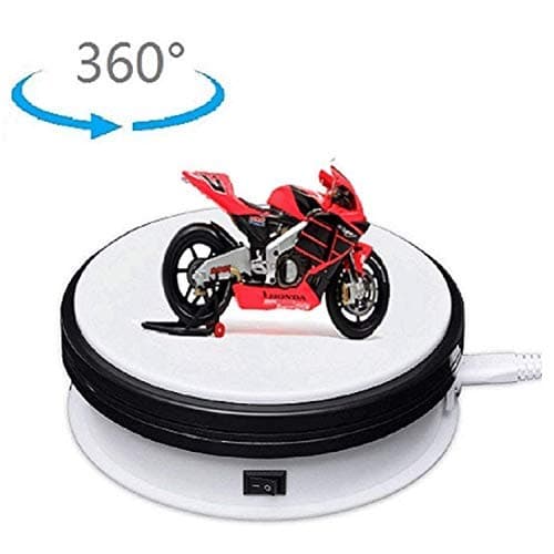 MONODEAL Motorized Turntable Display,360 Degree Electric Rotating Display Turntable for Display Jewelry Watch,Digital Product,Shampoo,Glass,Bag,Models, Diecast,Jewelry,Cake and Collectibles