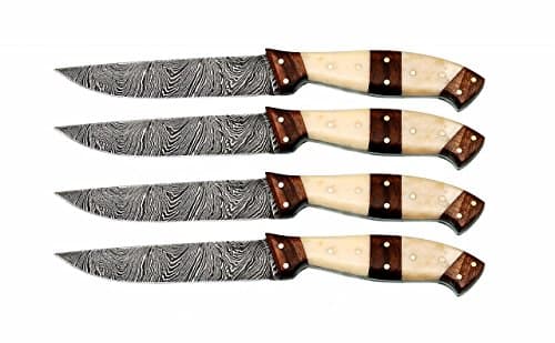 1007-4-ST Custom made kitchen knife 4 pcs steak knife set