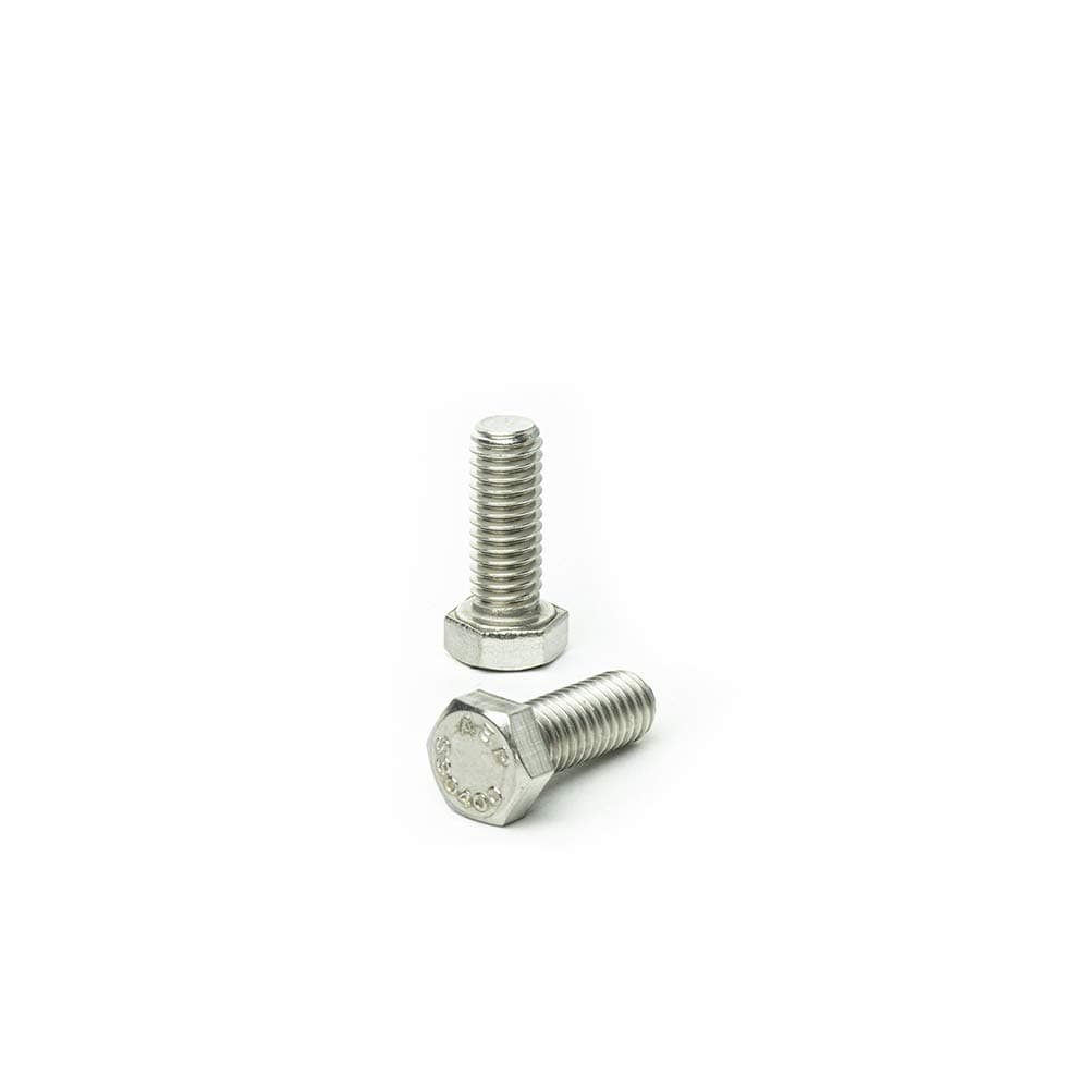 1/2"-13 x 1" Hex Head Tap Bolt Cap Screw, Stainless Steel 18-8, Fully Threaded, Bright Finish, Machine Point, Quantity 25 by Bridge Fasteners