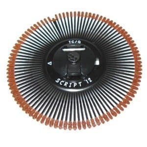 Typewriter Printwheel - Script 12 - Silver Reed Typewriter Supplies - PW-SILX-SCR12 Genuine OEM Product