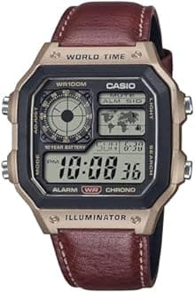 Casio Watch: Red AE-1200WHL-5AVDF