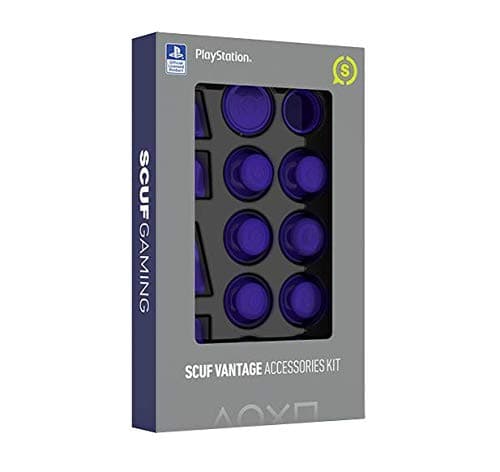 Scuf Gaming Vantage Controller Accessories Kit for Enhanced Gameplay, Ergonomically made, 5 Color options, Interchangeable Thumbsticks, Trigger Buttons and D-Pad for PlayStation 4 PS4 (Blue)