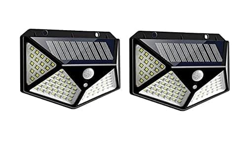 DAYBETTER 100 LED Bright Outdoor Security Lights with Motion Sensor Solar Powered Wireless Waterproof Night Spotlight for Outdoor/Garden Wall, Solar Lights for Home (Pack of 2) Tar-M1