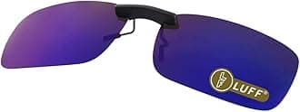 LUFFPolarized Clip on Sunglasses for women and men,sunglasses clip for car visor,UV400 Outdoor/Driving/Fishing, Blue, 58*37mm