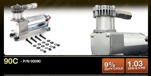 ViairCorp VIAIR 9OC Compressor Kit with External Check Valve (9% Duty, Sealed)