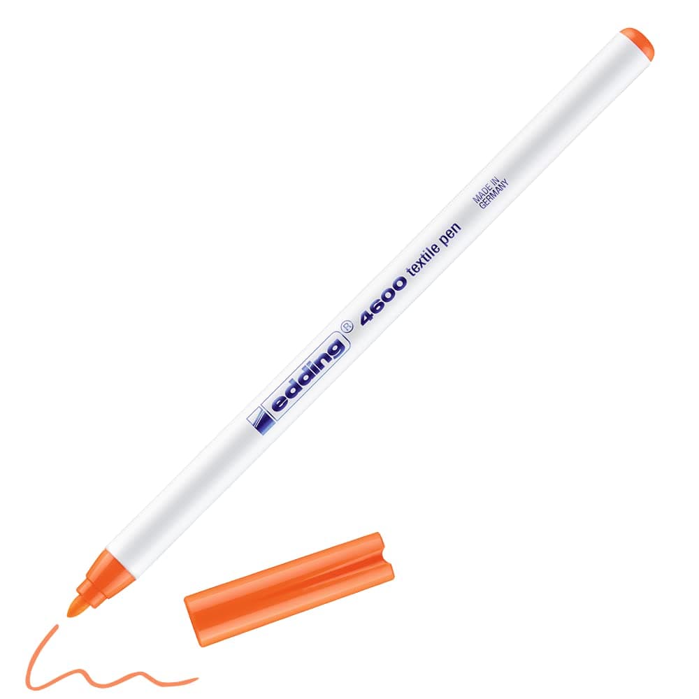 Edding 4600 Textile Pen - Neon Orange