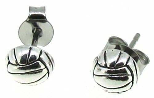 Sterling Silver Mini Volleyball Earrings On Posts