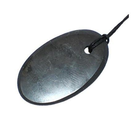 Shungite Pendant '' CUT '' Big Oval