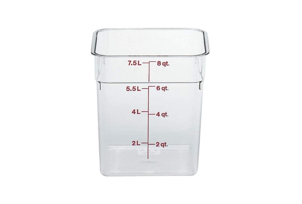 Camwear Polycarbonate Square Food Storage Container, 8 Quart (This does not come with a lid)