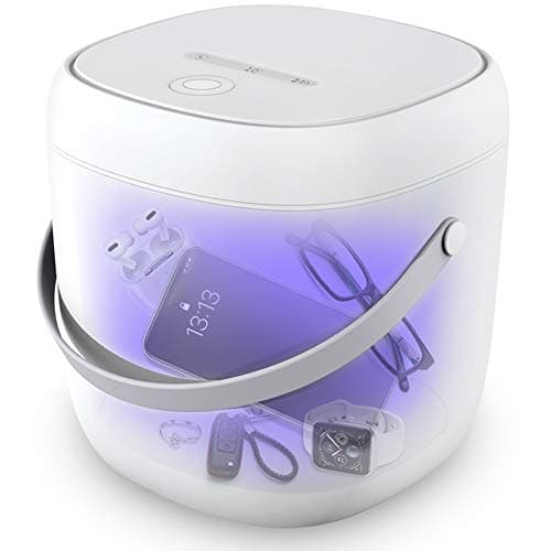 VABSCE LED Light Box, Portable LED UV-C Cleaner Box for Cell Phone, Toothbrush, Beauty Tools, Jewelry, Underwear, Toys - White