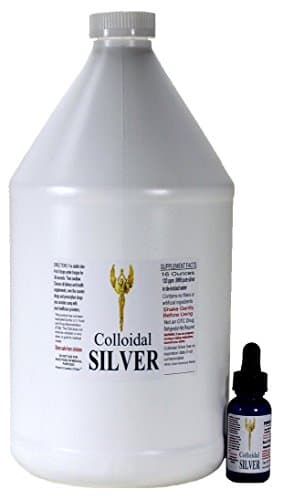 Certified Lab Tested Colloidal Silver 120ppm 16 oz by GOE + 1 Oz 120ppm Colloidal Silver Filled Dropper Bottle. 20 Times More Powerful. See Item Pictures