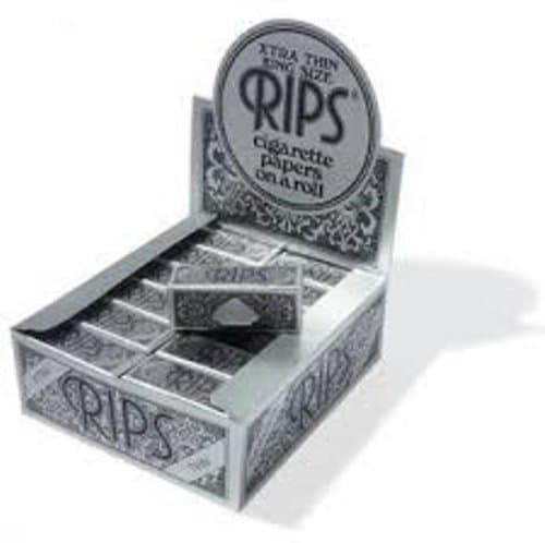 XTRA THIN KING SIZE PAPER CIGARETTE PAPERS ROLLS(BLACK SILVER) - 24 ROLLS BY TRENDZ