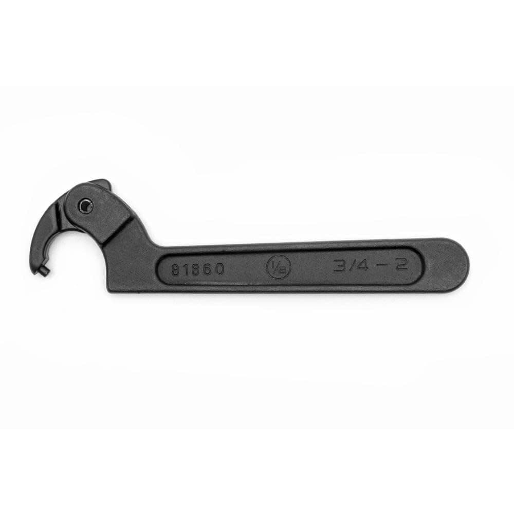 Adjustable Pin Black Oxide Spanner Wrench, 1/8" Pin, 3/4" to 2" - 81860