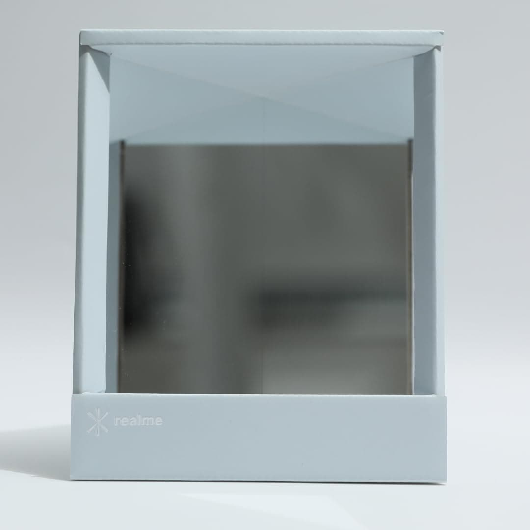 Realme Essential Non-Reversing Mirror – Precision True Image, Vanity Makeup Mirror, 9" Non-Magnifying, Tabletop Mirror (Green Gray)