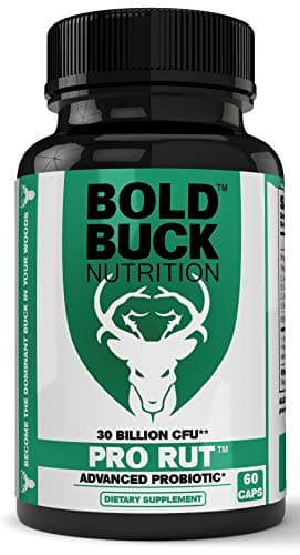 Best Probiotics 30 Billion CFU with 15 Active Strains Delayed Release Vegetable Capsules | Acidophilus, Reuteri, Longum, Fermentum and Powerful FOS Prebiotic Blend | Pro Rut by Bold Buck Nutrition