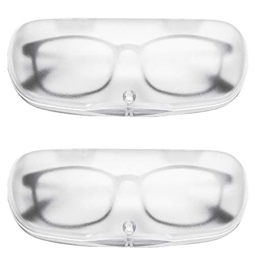 EZESO Glasses Case Spectacle Case Box Magnetic Closure Plastic Translucent Eyeglass Case