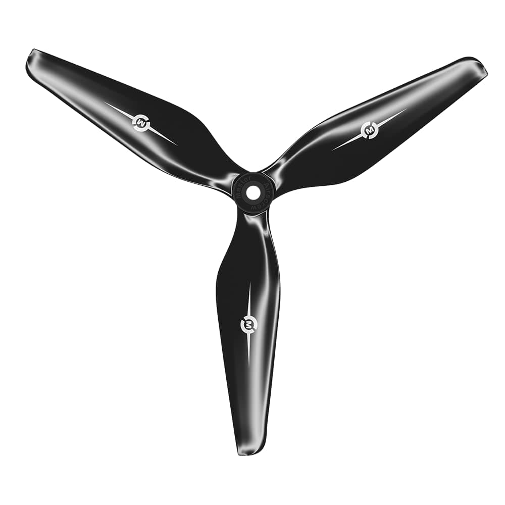 Performance Multi-Rotor 9x4.5 3-Blade Propeller - Black - Normal/Tractor/CCW - Cinelifter, Long Range FPV