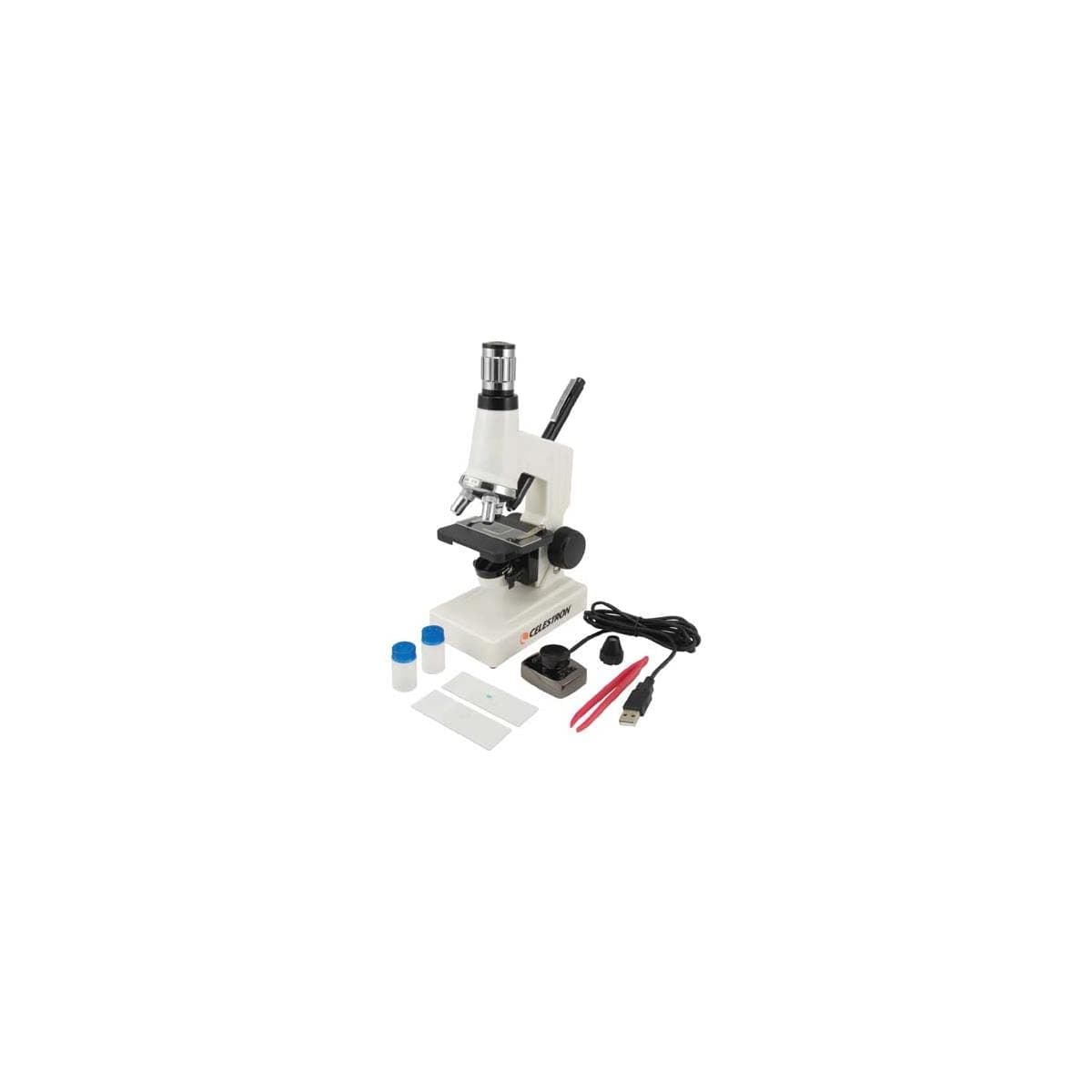 Celestron 44320 Digital Student Microscope Kit, 40x-600x Magnification, White