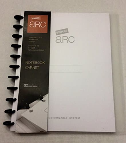 Staples Arc Customizable Notebook System 60 sheets 8.5 x 11IN White