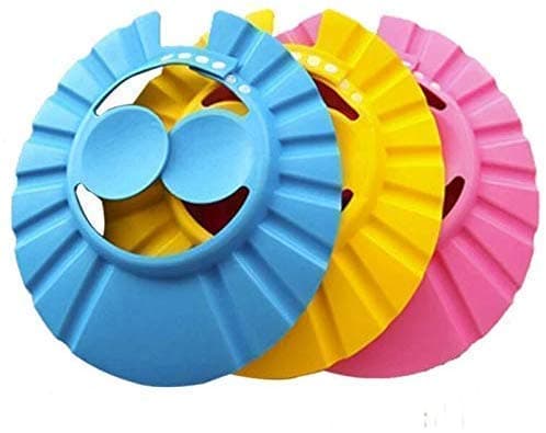 House Tools 1 Pc's store Adjustable Safe Soft Bathing Baby Shower Cap Wash Hair for Children Baby Eye Ear Protector (Pack of 01)