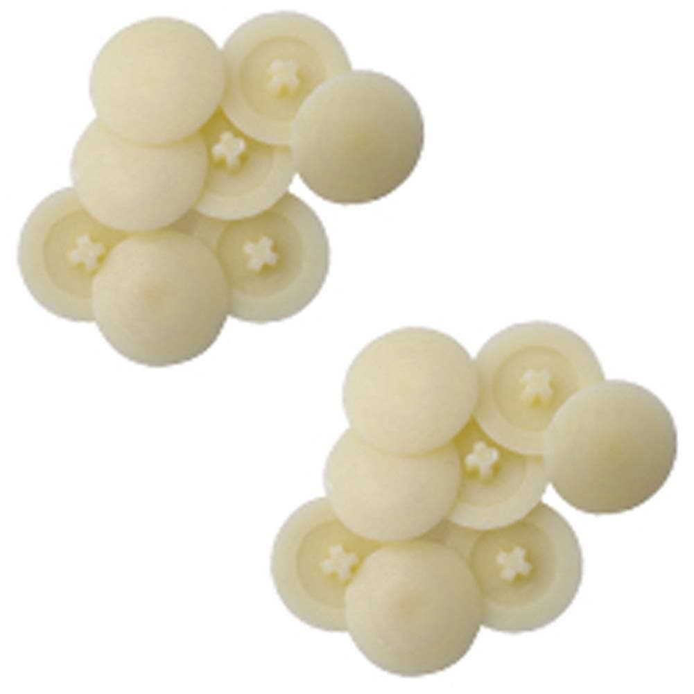 500 Pieces Screw Caps, Self Tapping Plastic Screw Cap Covers, 12mm x 0.47" x 0.13", Beige