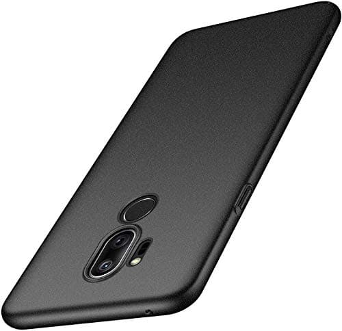 Shockproof Silicon Matte TPU Flexible Back Cover Case for LG G7 ThinQ (Black)