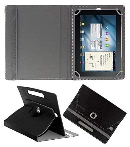 Hello Zone with Free Sim Adapter Kit Lenovo TAB A7-30 A3300 360� Rotating 7� Inch Flip Case Cover Book Cover -Black