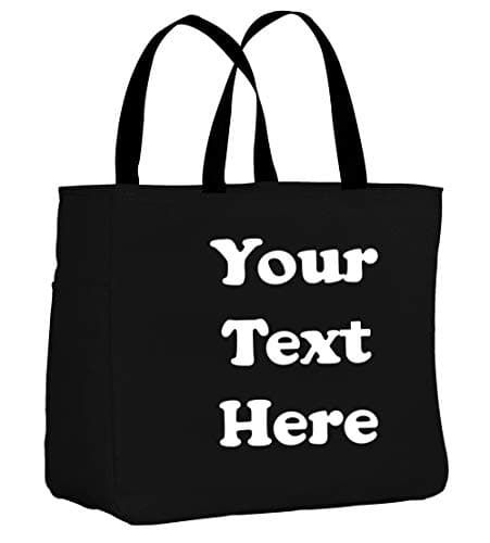 Personalized Monogrammed Shoulder Bag with Custom Text | Essential Canvas Tote Bag