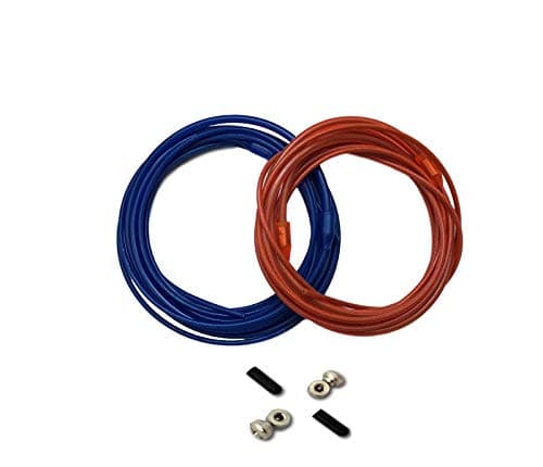 Fit VikingsReplacement Cable for Speed Jump Rope - 2 x 10ft Replacement Cords - with Screws and End Caps