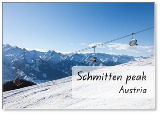 Cable Car Going to Schmitten Peak, Fridge Magnet