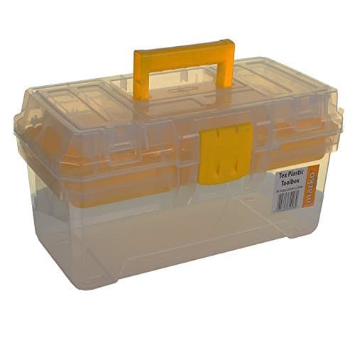 Marko Tools Clear Toolbox Plastic Carry Organiser Tools Home Craft Sewing Hobby Box