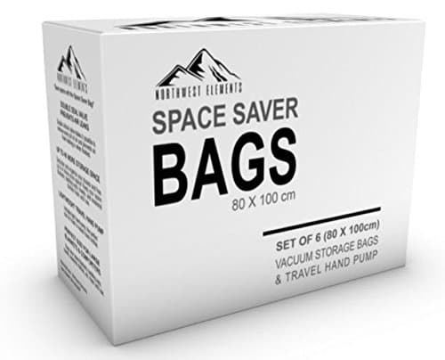 Northwest Elements Space Saver Vacuum Storage Bags - Great Value - Five Year Warranty - Who Else is Offering You This Kind of Warranty? (32" X 40")