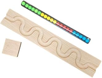 Kancha Wooden Marble Run Track with Snake Maze Design | Montessori STEM Toy for Kids | Lightweight Beech Wood | Smooth Marble Flow | Fun Educational Puzzle | Easy Assembly | Pack of 1