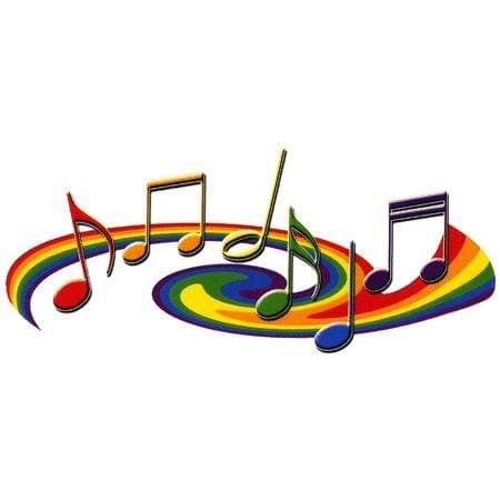 Gay Pride Music Note Sticker
