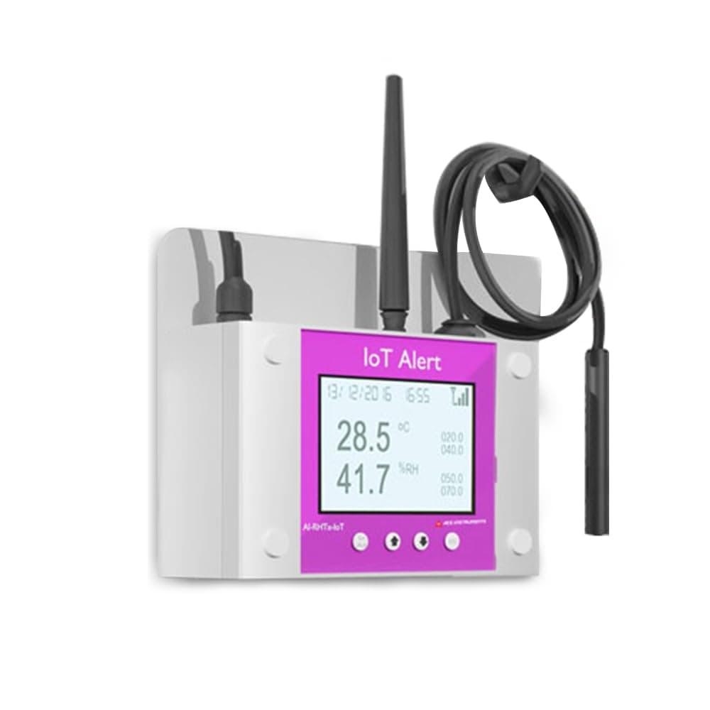 Ace Instruments AI-RHTx-IoT Server Room Temperature and Humidity Monitor Thermo Hygrometer Alongwith Calibration Certificate + 12 Months Warranty (RHTx - IoT SMS) [Delivers within 2 days]