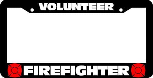Volunteer Firefighter Fire Fighter License Plate Frame