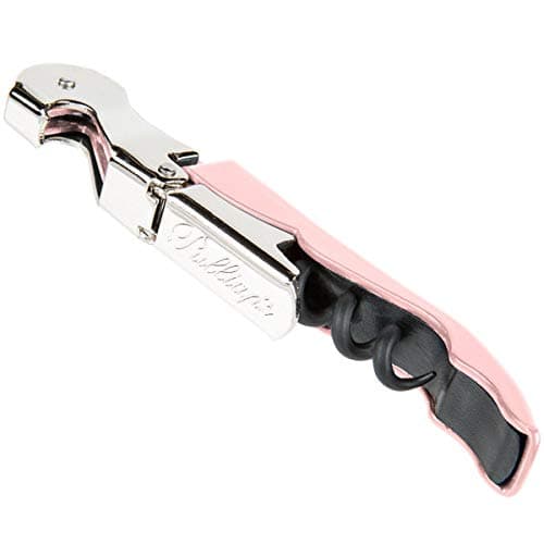 Pulltap'sDouble-Hinged Waiters Corkscrew, Wine Opener and Foil Cutter, Beer Bottle Opener, Light Pink